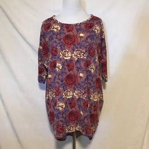 LuLaRoe rose printed Irma, NWT